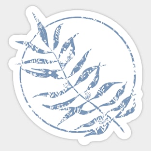 Soft Blue and White Floral Pattern Sticker